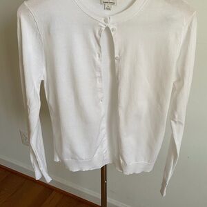 J. Crew White Classic Cardigan - Simple Knit Button-Up